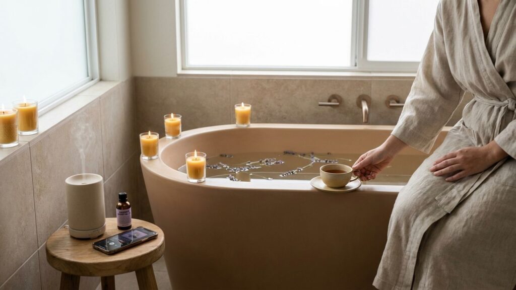 Refroidir la peau avec une douche tiède