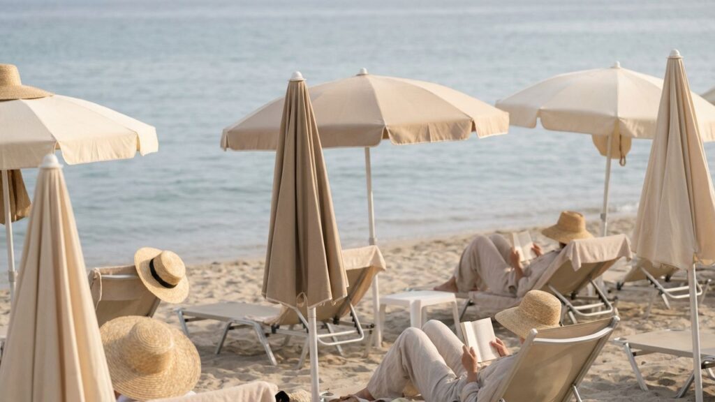 Bronzage face à la mer