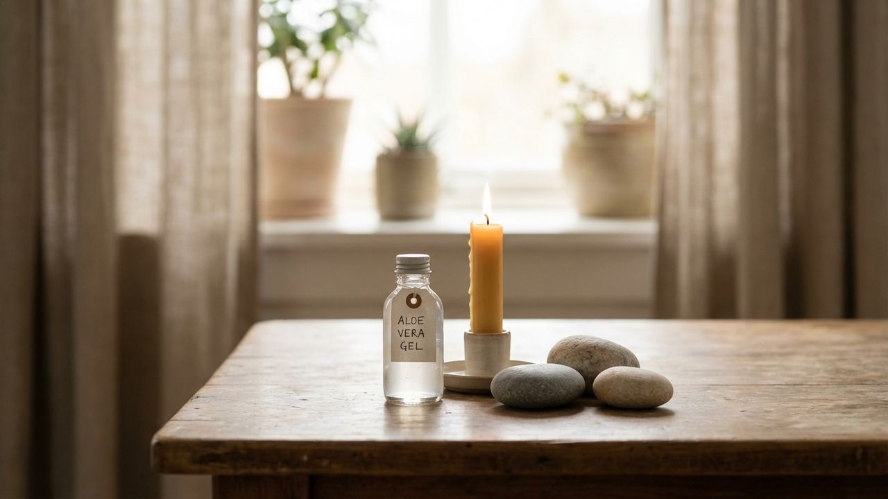 Application d'un gel à base d'aloe vera
