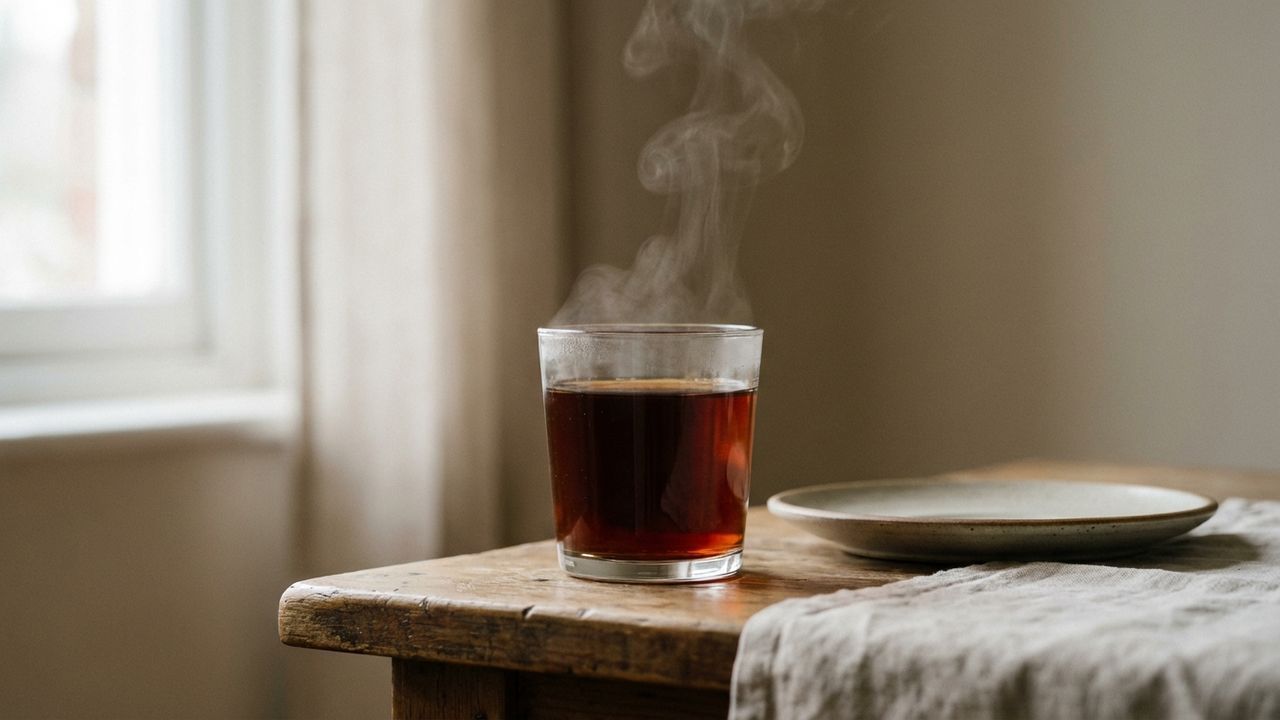 Verre de thé noir pour un teint hâlé