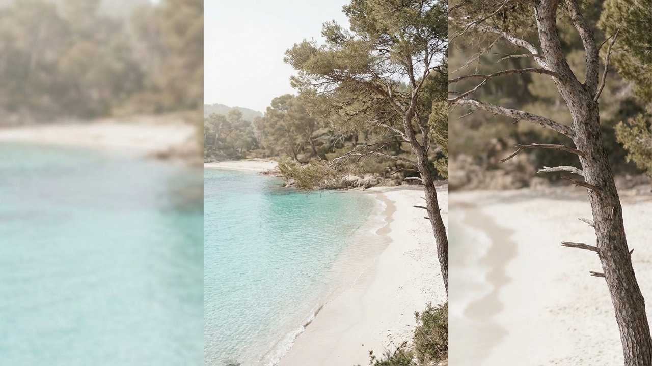 Plage de Ksamil en Albanie avec eaux turquoise peu profondes