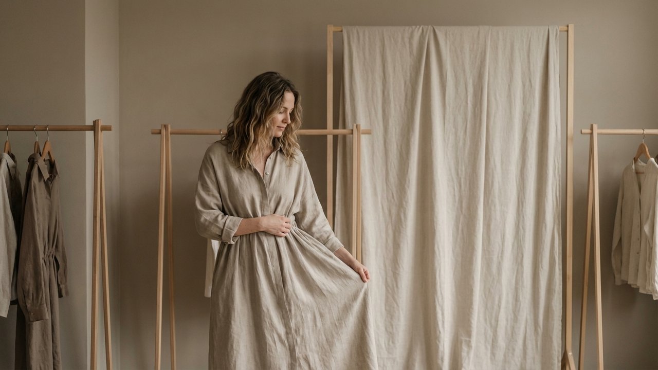 Robe chemisier adaptée à différentes morphologies féminines