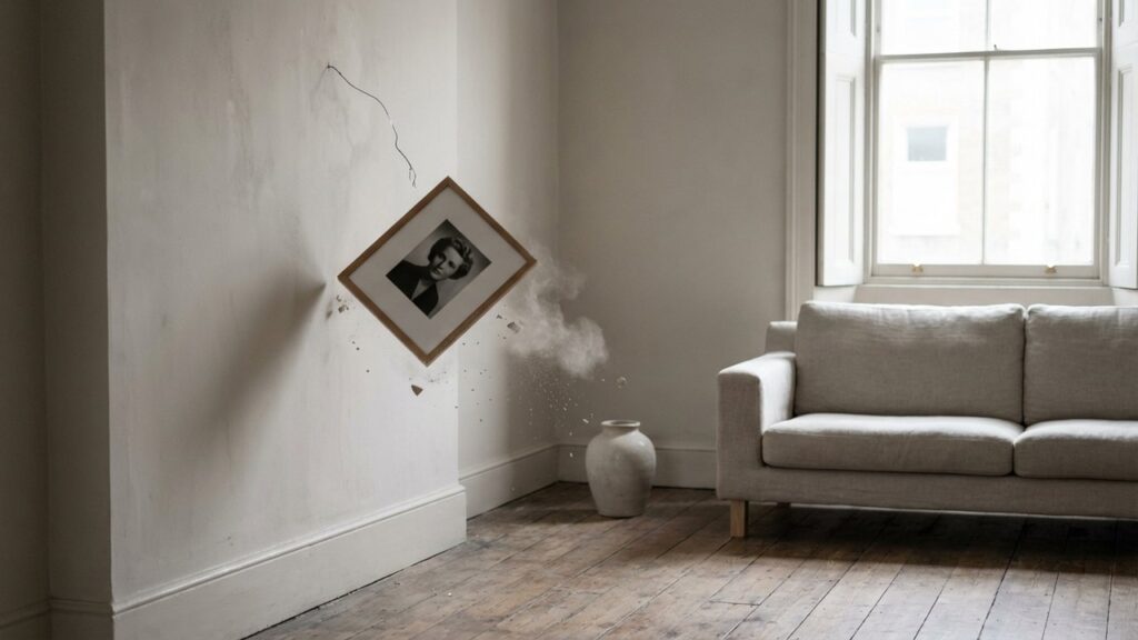 Cadre qui tombe du mur