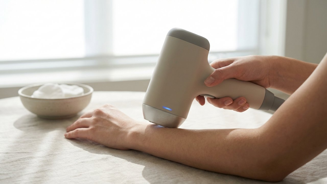 Applicateur laser Clarity II avec cryothérapie intégrée sur zone maillot