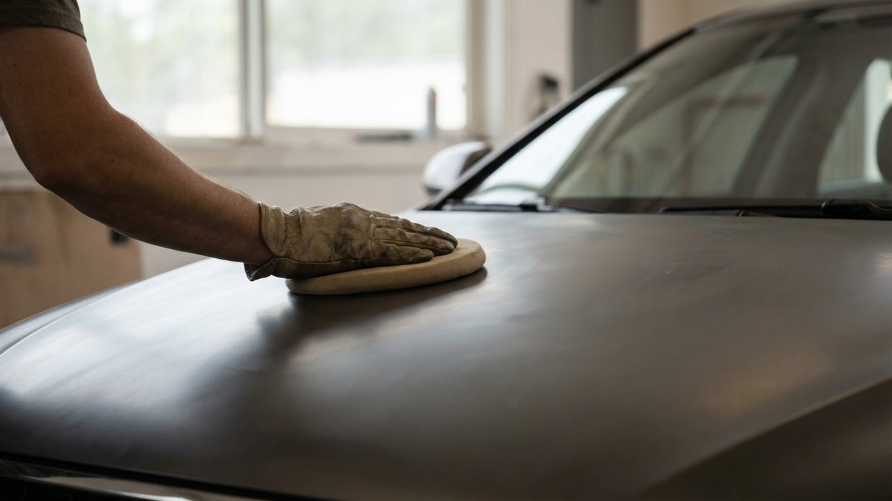 Polissage d'une carrosserie pour redonner de l'éclat à la peinture