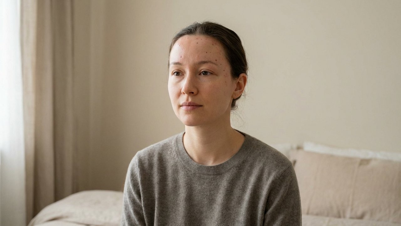 Zones d'injection de botox sur le front et les tempes