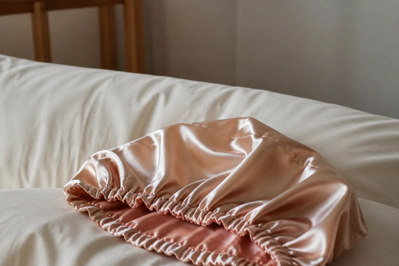Bonnet en satin pour protéger les cheveux la nuit