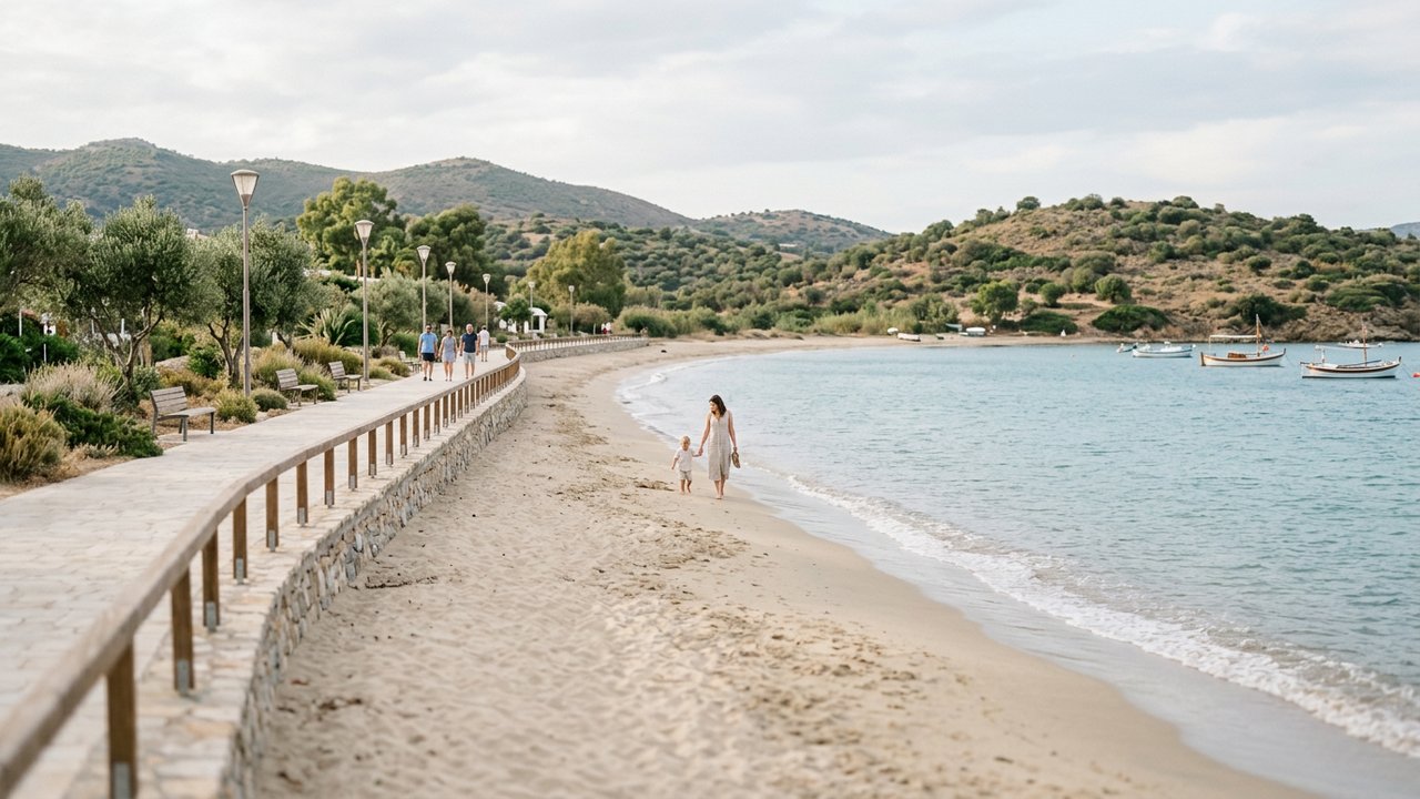 Atmosphère animée et sécurisante de la plage du Trottel à Ajaccio